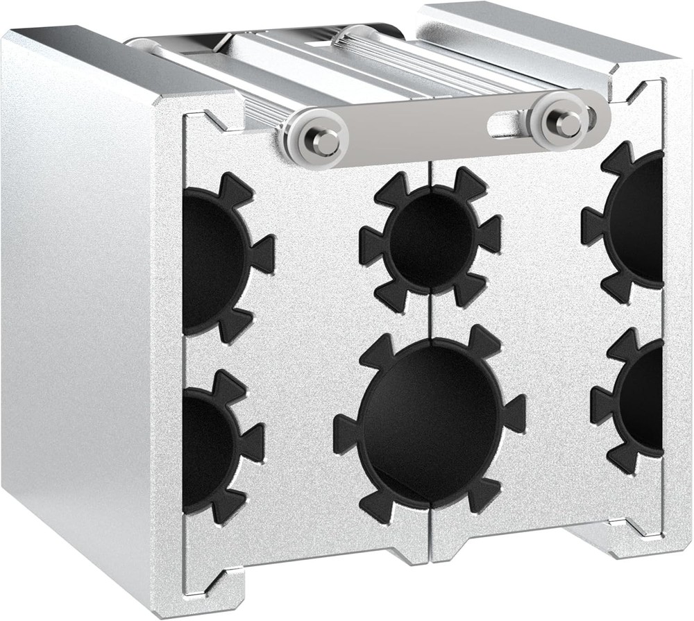 Universal Clamp Collets Barrel with 4 Openings, Constructed from Silver