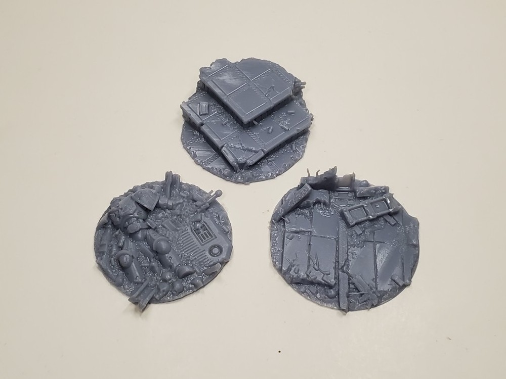 Custom 3D Printed Warhammer 40K 50mm Bases x3
