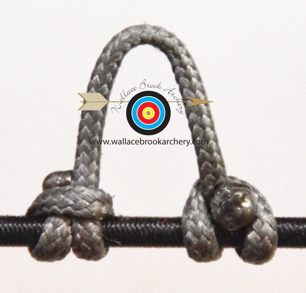2 Pack Silver Archery Release Bow String Nock D Loop Bowstring BCY #24