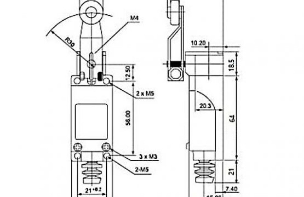 ME-8104 Snap Action Limit Switch Roller Arm Standard Sensor Industrial System