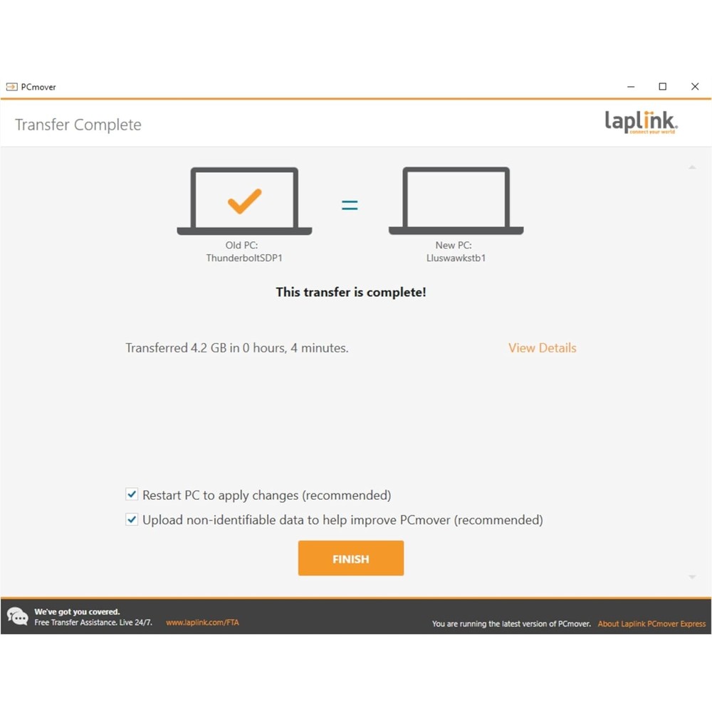 LAPLINK Easy Transfer Cable, Includes PCmover Express Data Software...