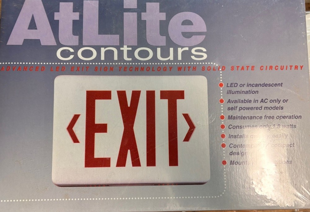 AtLite Contours PAL-RU Advanced LED Exit Sign Solid State