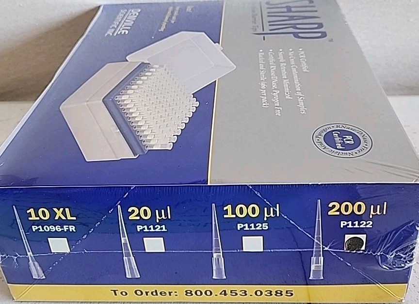 Sharp Precision Barrier Tips 200ul P1122 NEW 960/PACK 4800/case