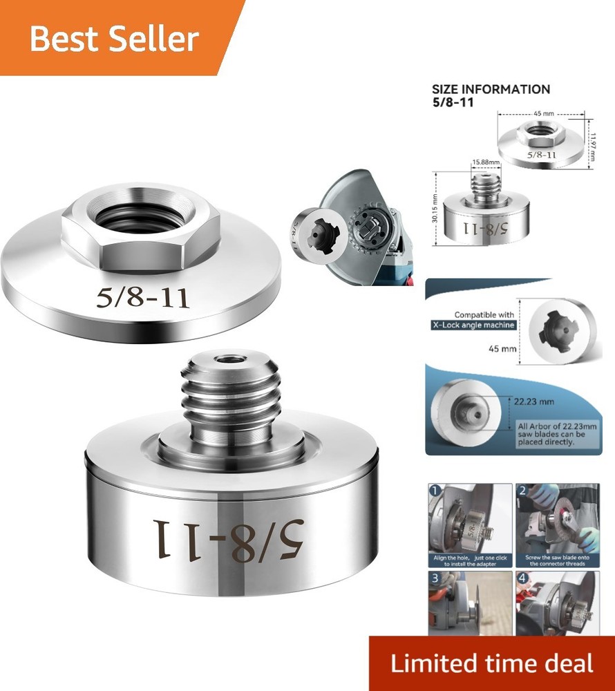 Grinder Lock to 5/8''-11 Thread, Compatible with XLOCK Angle Grinder Cutting ...