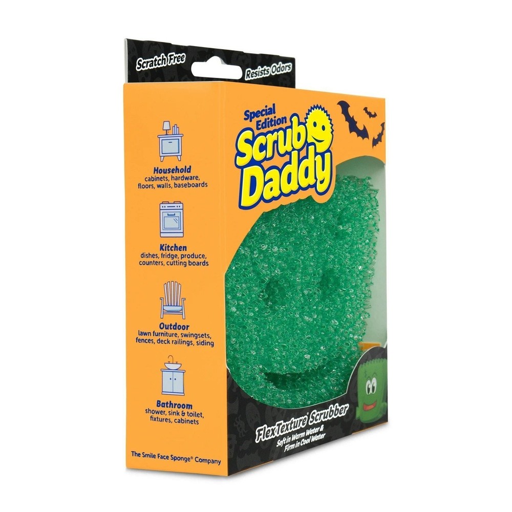 Scrub Daddy Halloween Edition Select-A-Shape Green Monster FlexTexture Scrubber