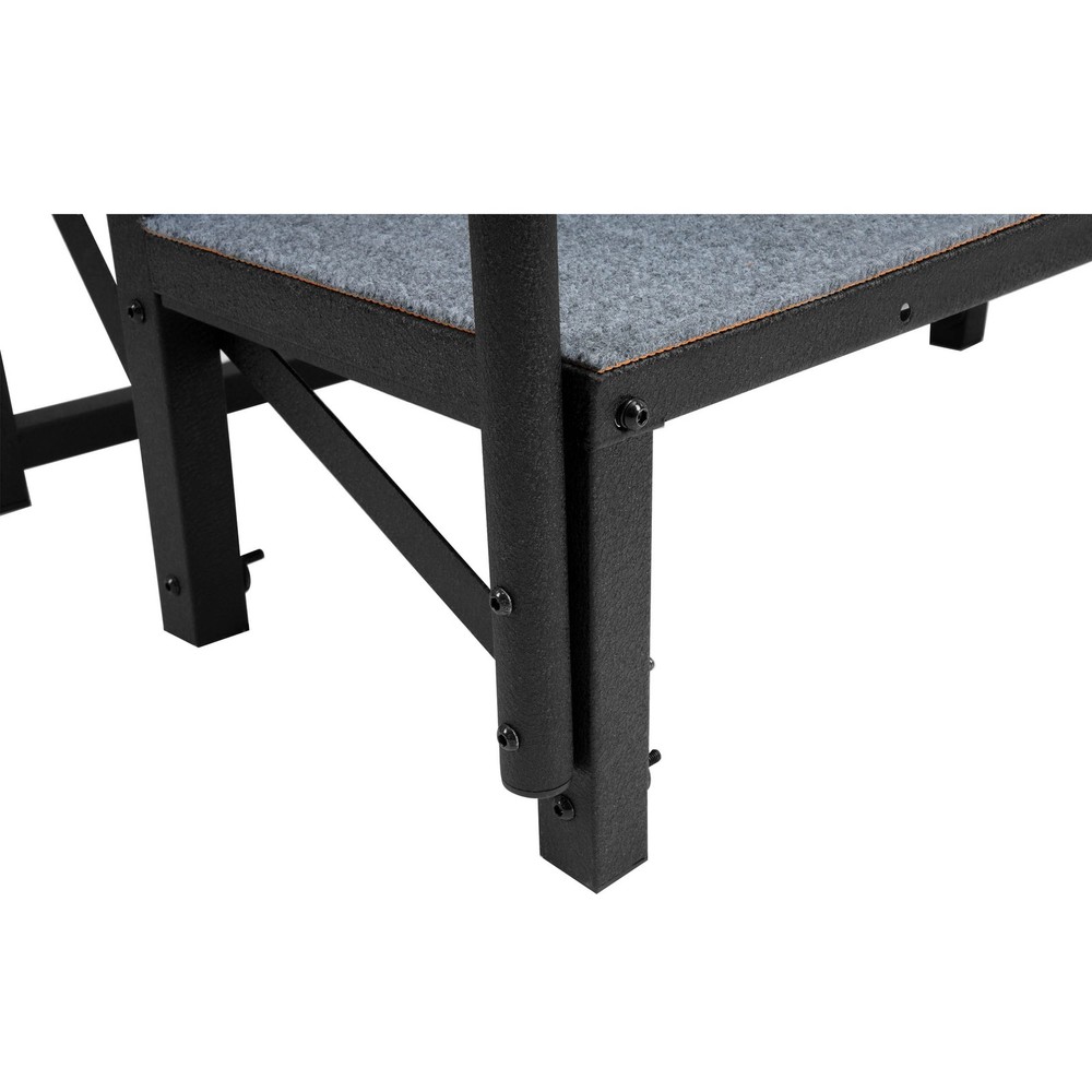 2 Step RV Steps with 2 Handrails w/Step Mat 660 lbs Load Capacity For Trailers