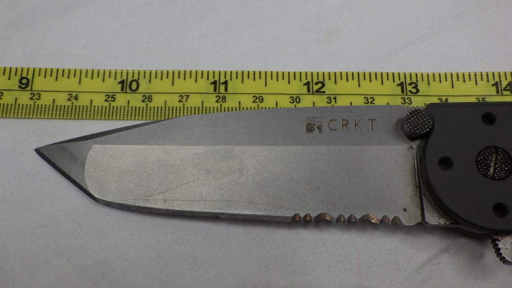 Pocket Folding Knife CRKT Single Blade Carson Design M16-14 Perforated Handle