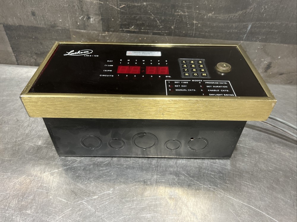 Lathem LTR6-128 Digital Master Clock Control Bell Ringer Time. Missing Key. Used