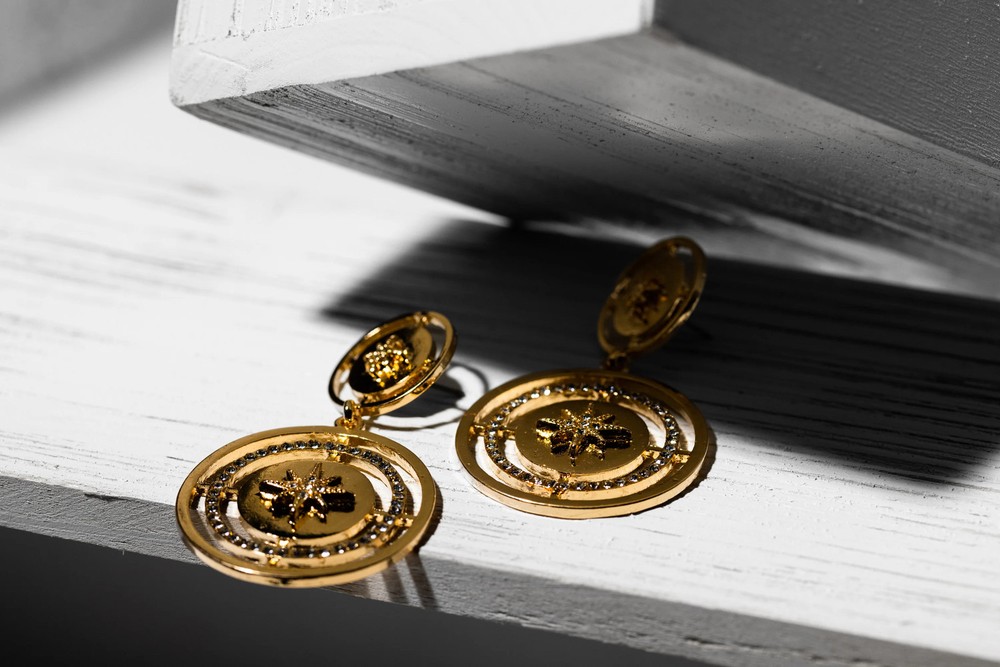 Star Medalion Earring