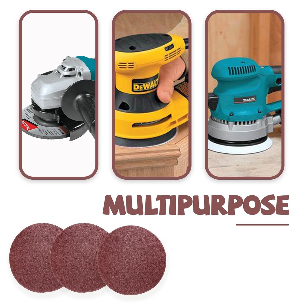 30 Pcs 7 Inch Sanding Disc Sandpaper, Hook-and-Loop Sanding Discs Sander Pape...