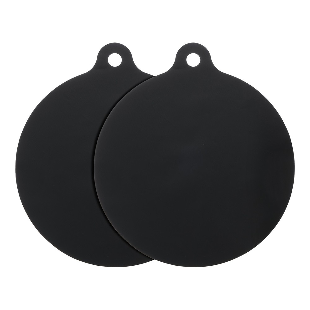 2pcs Induction Cooktop Protector Mats, Round (Black)