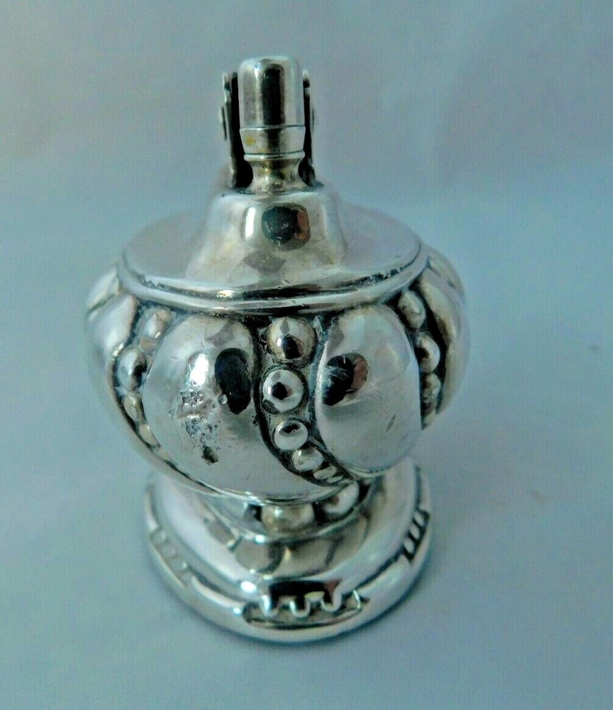 Vintage Ronson CROWN Silverplate Table or Desk Lighter - Working Condition