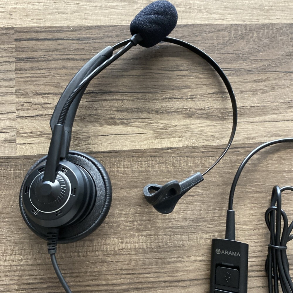 Arama Call Center Headset, Lightweight, USB Model A200USB Read/L