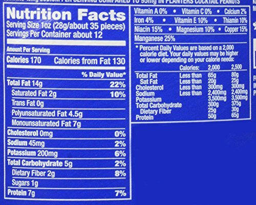 Planters Lightly Salted Cocktail Peanuts 12 oz Canister