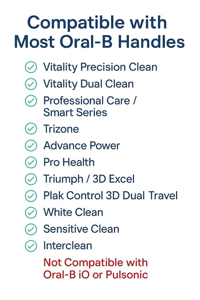 40 Oral-B Compatible Replacement Brush Heads Fits Most Models