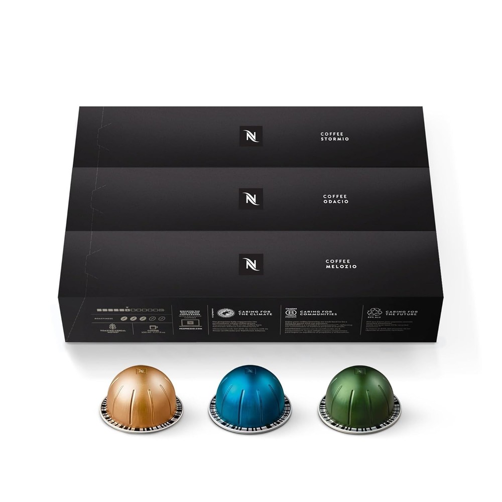 Capsules Vertuo, Variety Pack, Medium and Dark Roast Coffee, 30 Count Nespresso