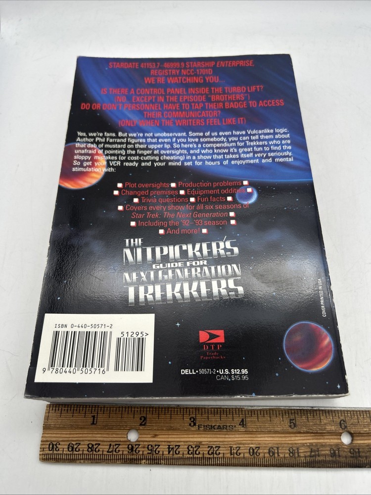 The Nitpicker's Guide for Next Generation Trekkers Paperback 1993