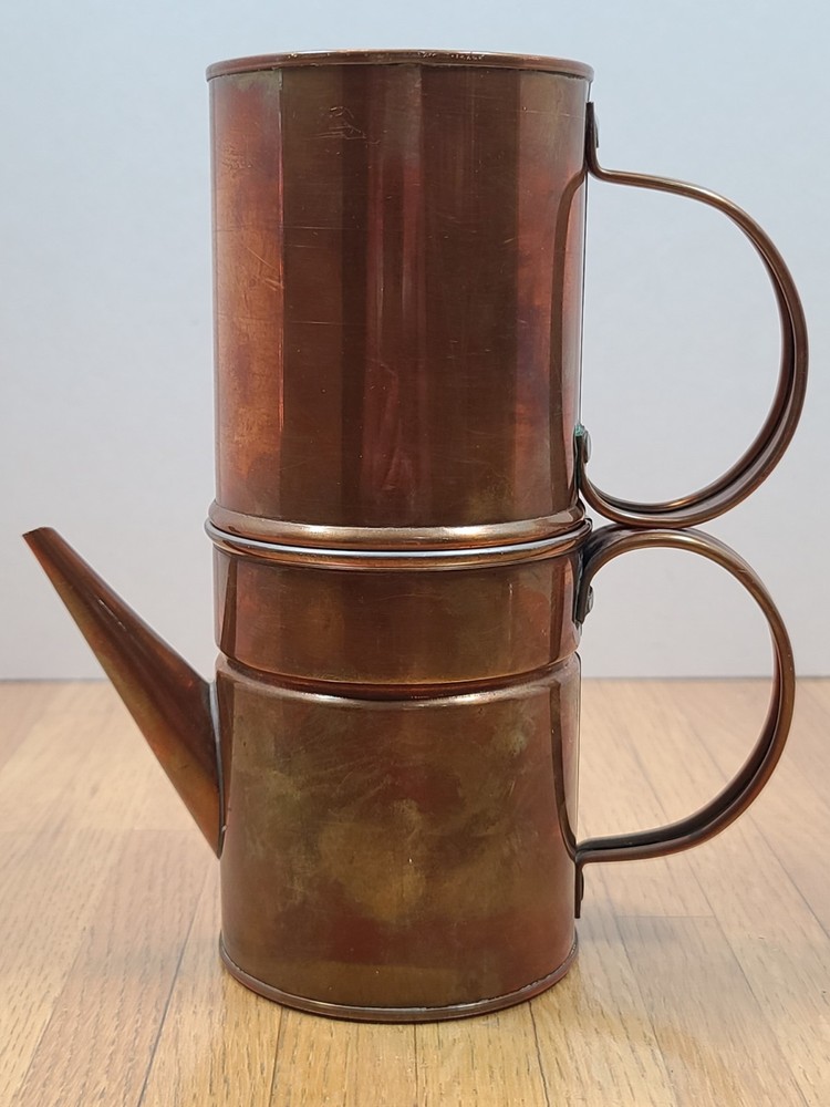 Vintage Copper Neapolitan Flip Coffee Maker