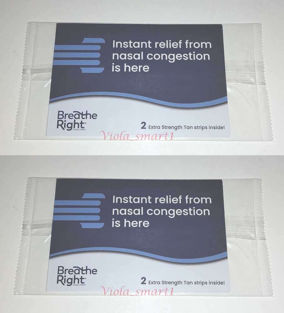 2x BREATHE RIGHT Extra Strength Nasal Strips Tan 2Ct
