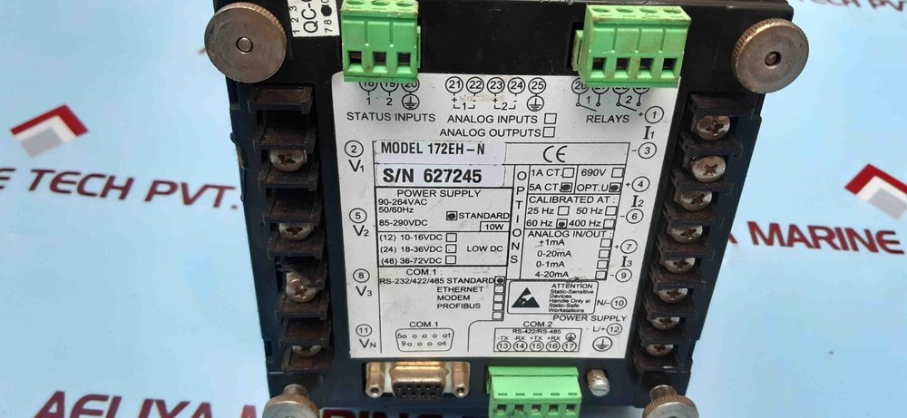 Satec PM172EH Advanced Power Analyzer 90-264 VAC