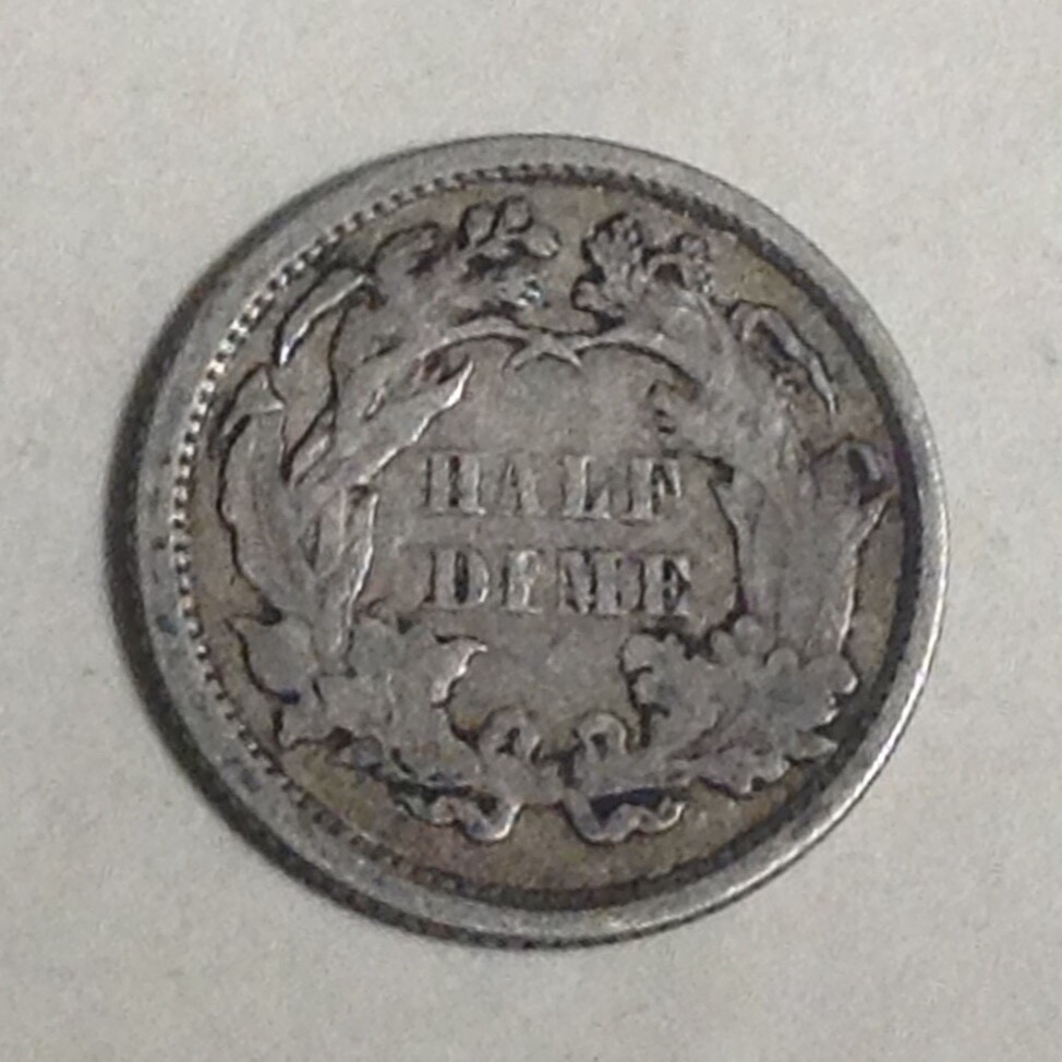 1872 Seated Liberty Half Dime cd -
