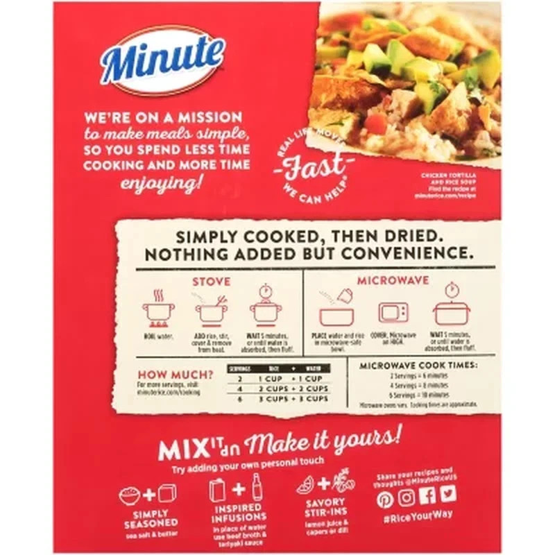 Minute Instant Light and Fluffy White Rice – 72 oz.