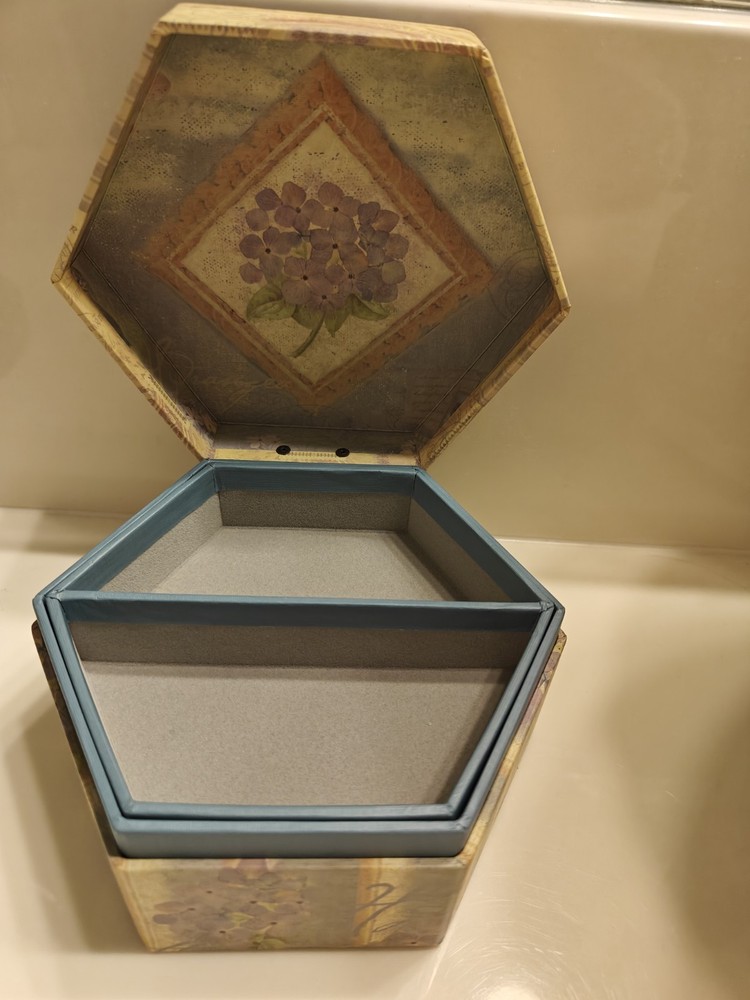 BOB'S BOXES by Lang-2003 Trinket Box - Hydrangea Garden w/ Removable Tray - #109