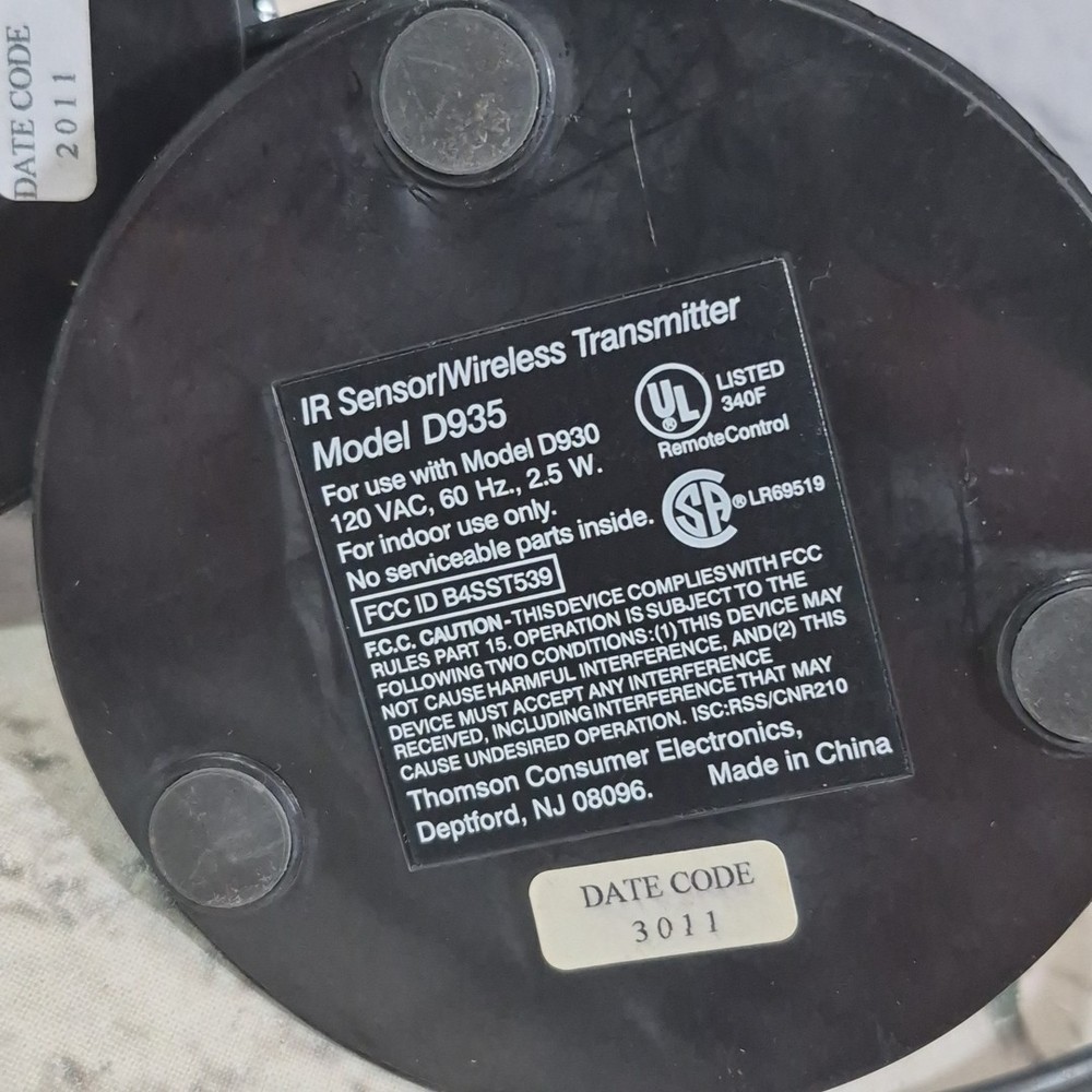 RCA Wireless Receiver/IR Emitter &Transmitter Sensor Model D930/D935 P-027