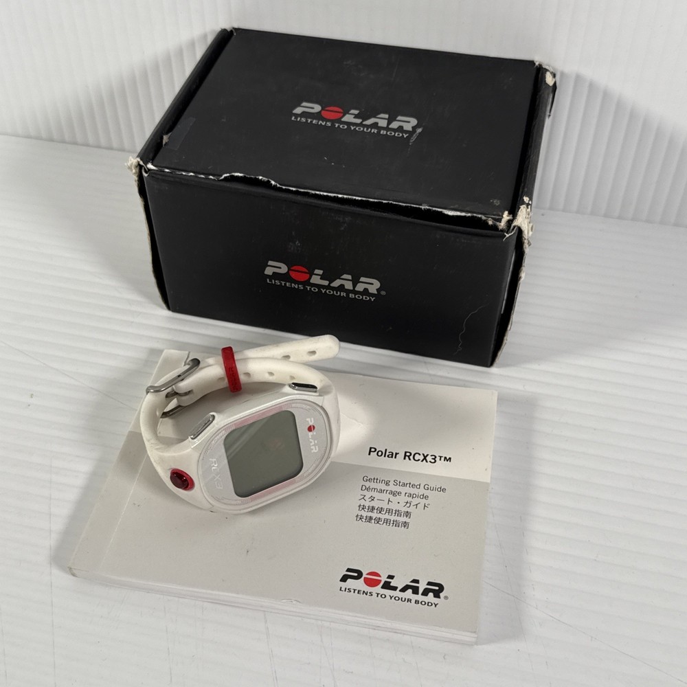 Polar RCX3 Run Needs Battery White With Instruction Manual