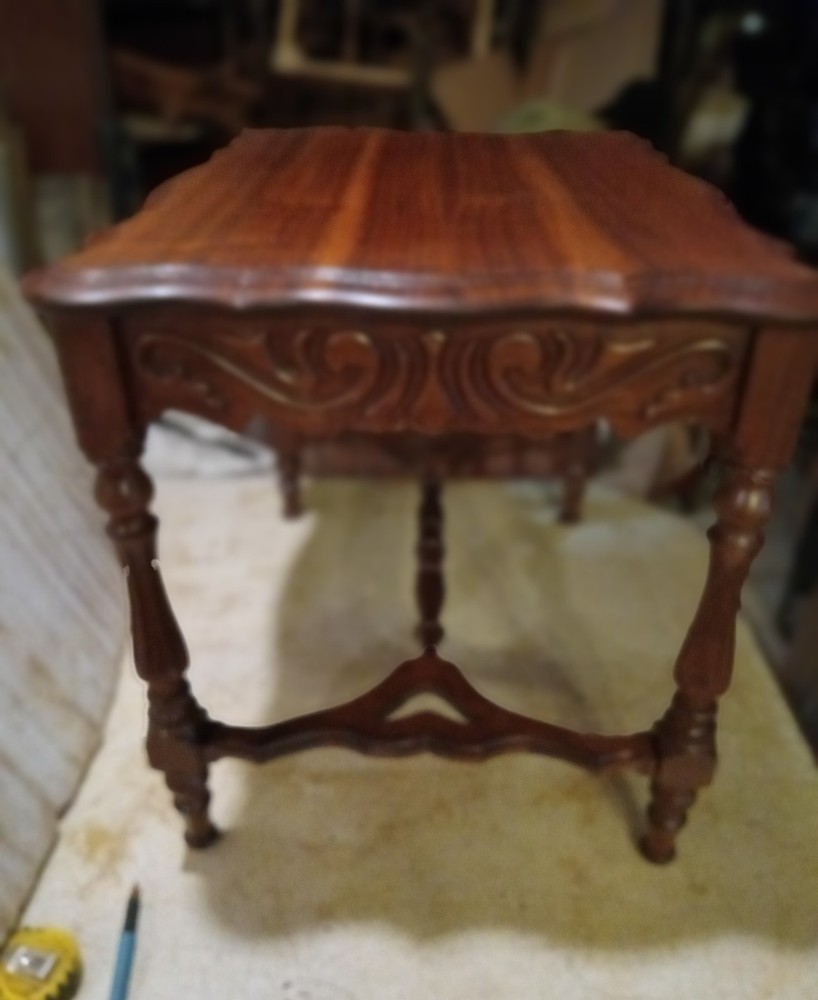 Walnut Carved Coffee Table / Side Table