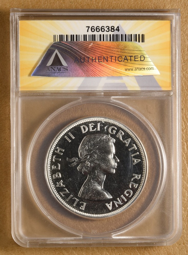 1962 PL Canada Silver Dollar ANACS MS65