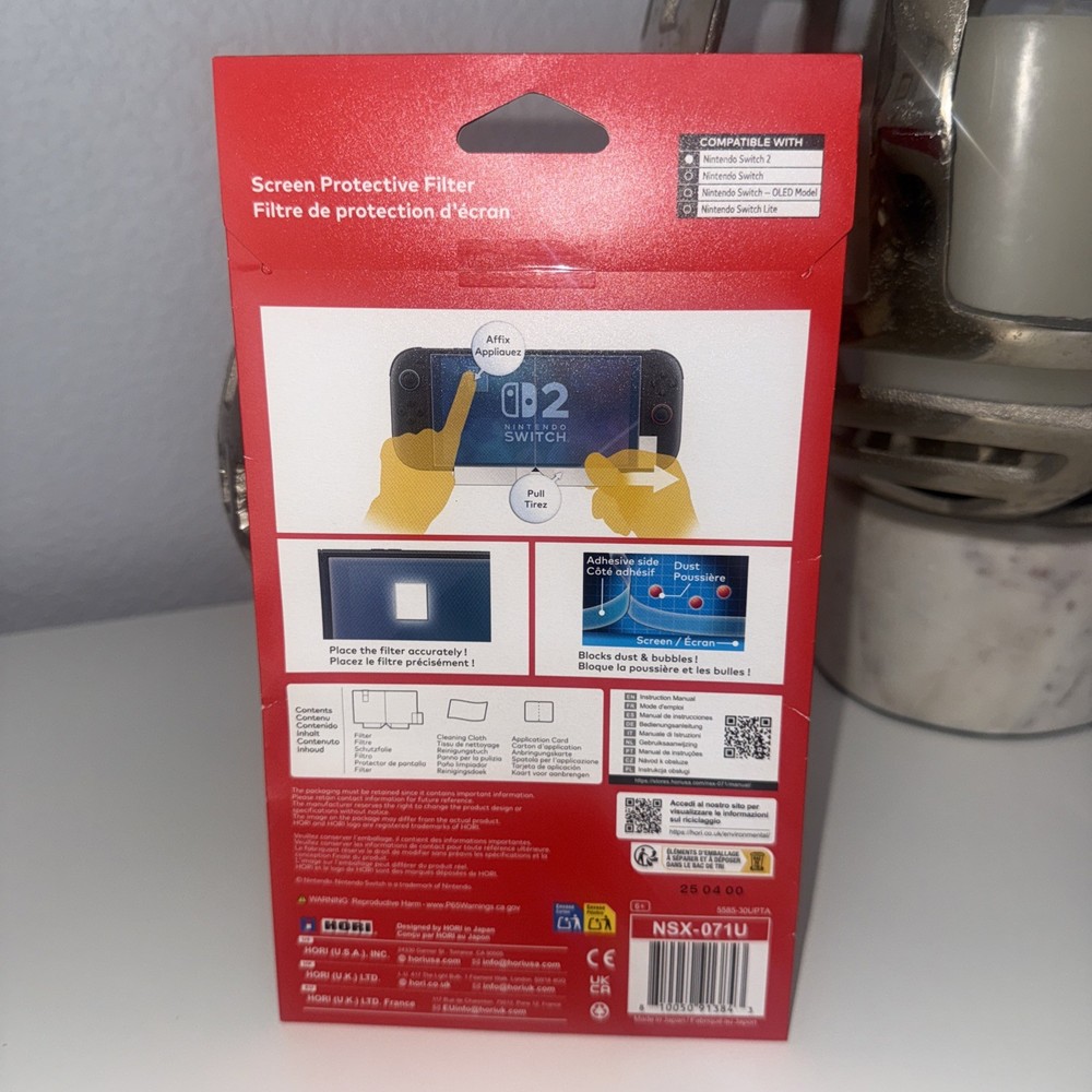 Hori Screen Protective Filter for Nintendo Switch 2