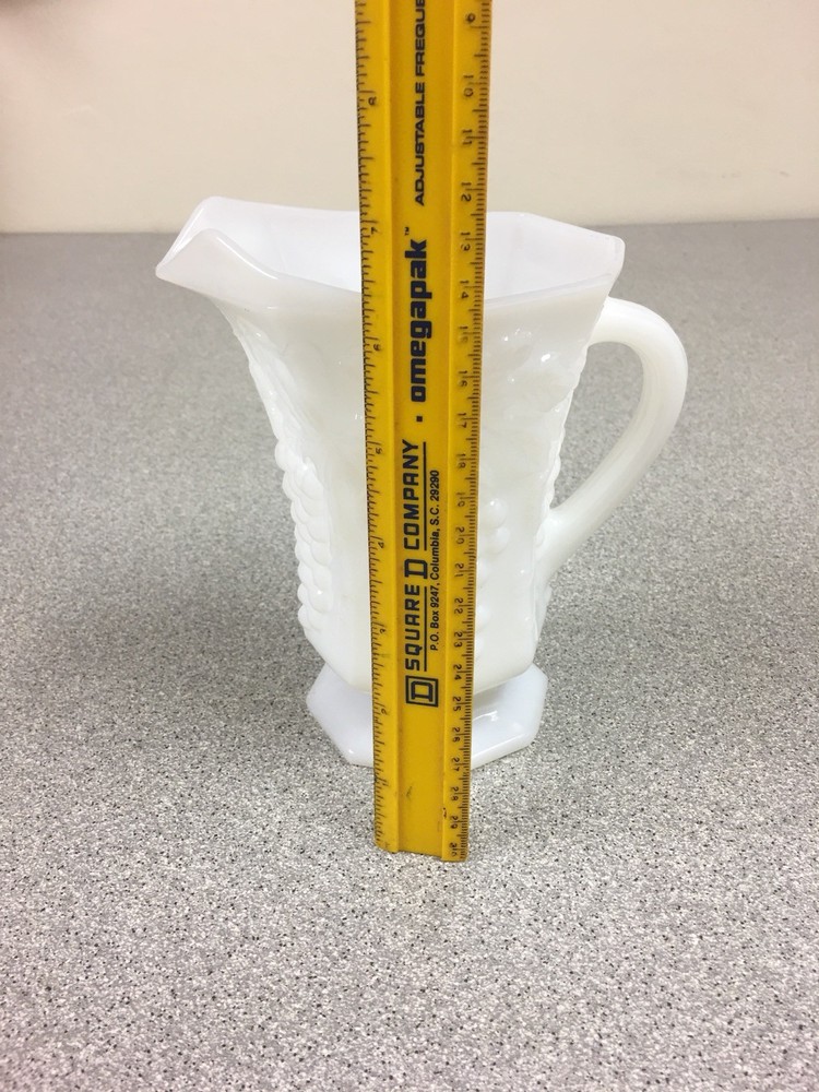Milk Glass Pitcher. Translucent.