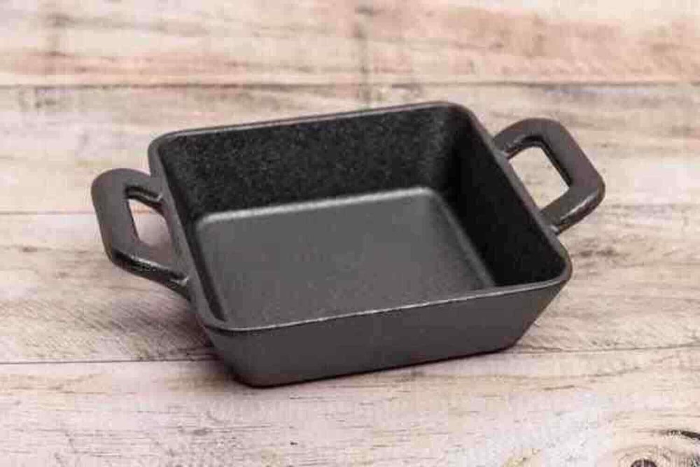 TableCraft 12oz Cast Iron Mini Square Server