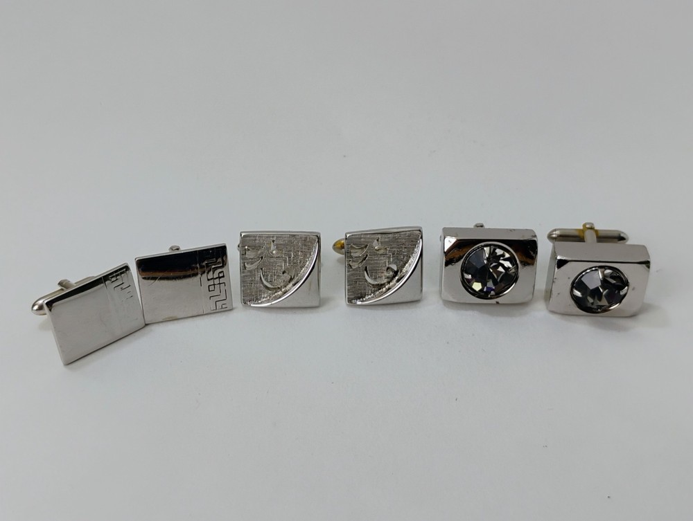 Vintage Swank Silver Tone Cufflinks