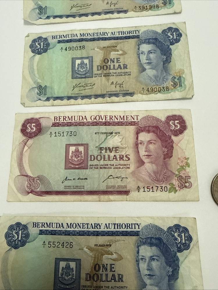 Vintage Foreign Money Lot Bermuda Soviet Union