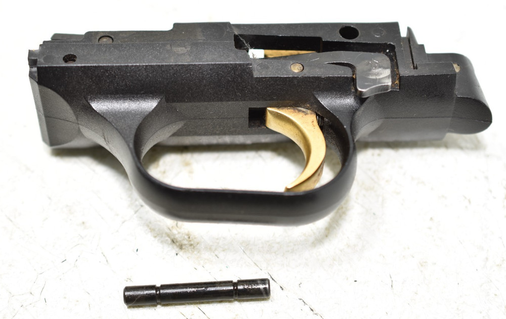 Mossberg 500 500A complete  Trigger Assembly with Pin and Gold trigger  12 gauge