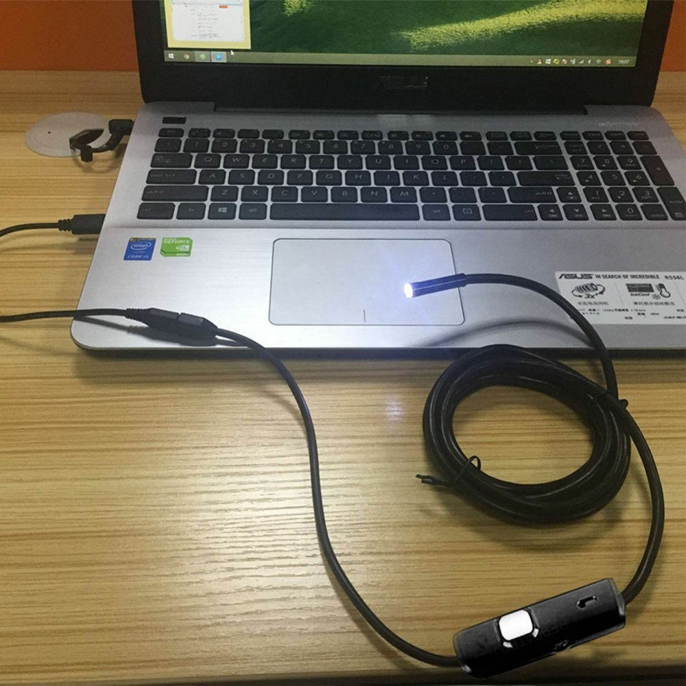 USB Endoscope Borescope 6 LED Waterproof Snake Camera For Mac OS Android Windows