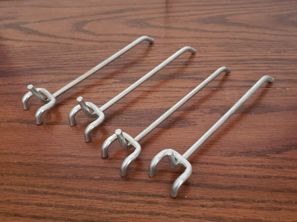 TOOL HOLDER PEG BOARD HOOKS 6 1/4 INCH ~ 4 HOOKS