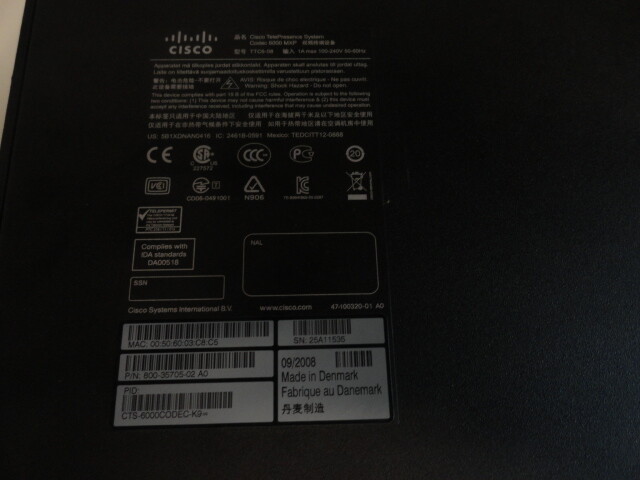 Tandberg Cisco TTC6-08 Video Conferencing Receiver Codec