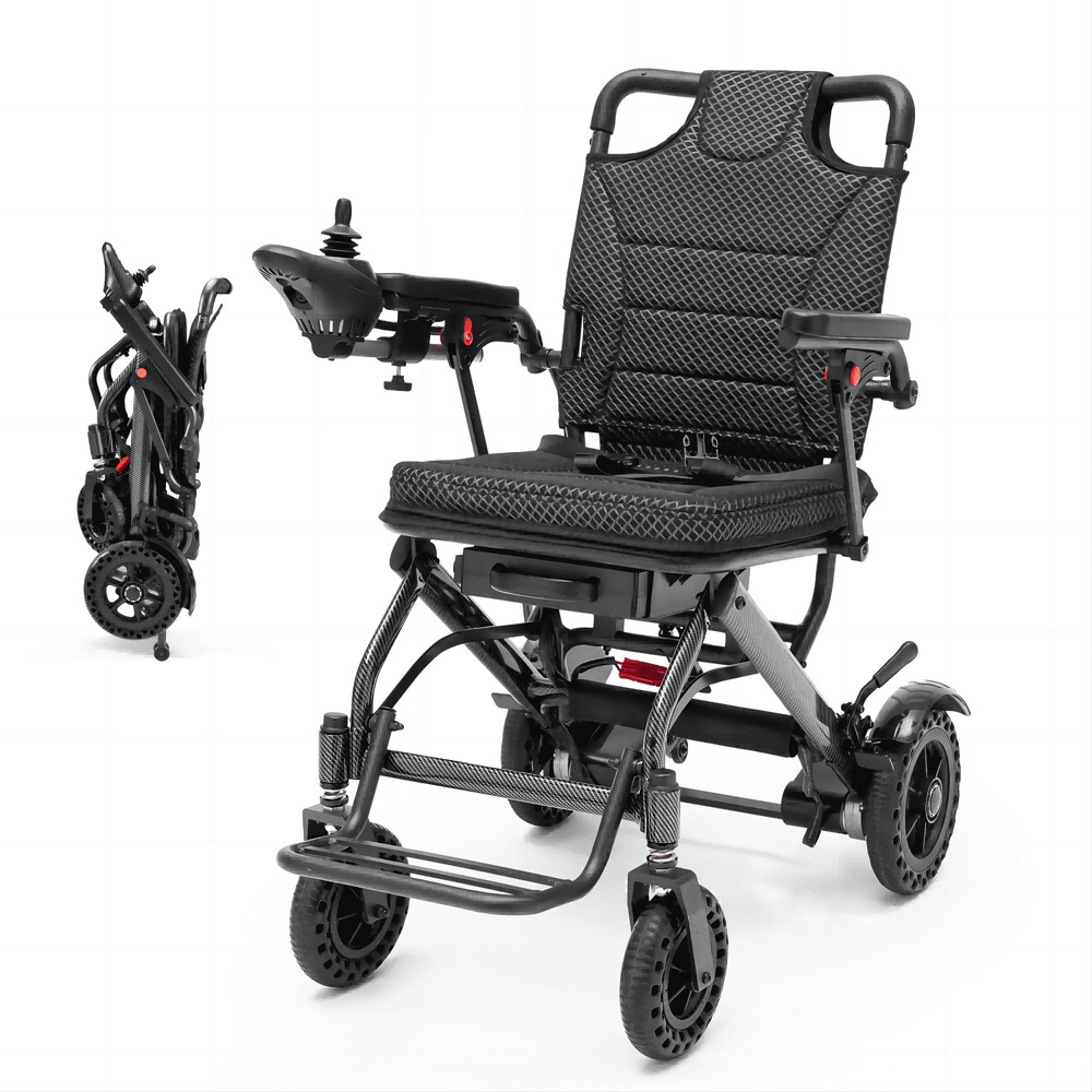 Open Box Foldable Electric Wheelchairs Intelligent Lightweight For Airline