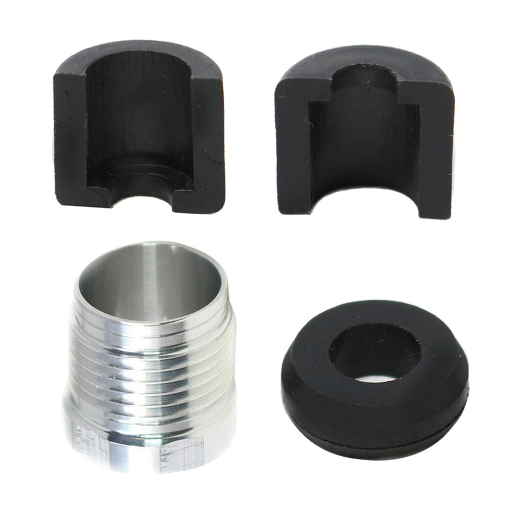 New Steering Reverse Billet Cable Lock Nut+Half Ring Retainer+Rubber Grommet Kit