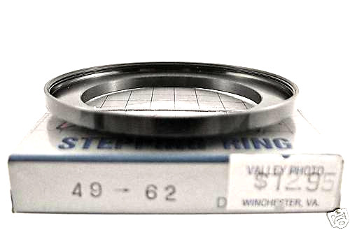DOT LINE 49MM-62MM STEP-UP CAMERA LENS FILTER RING (NEW)