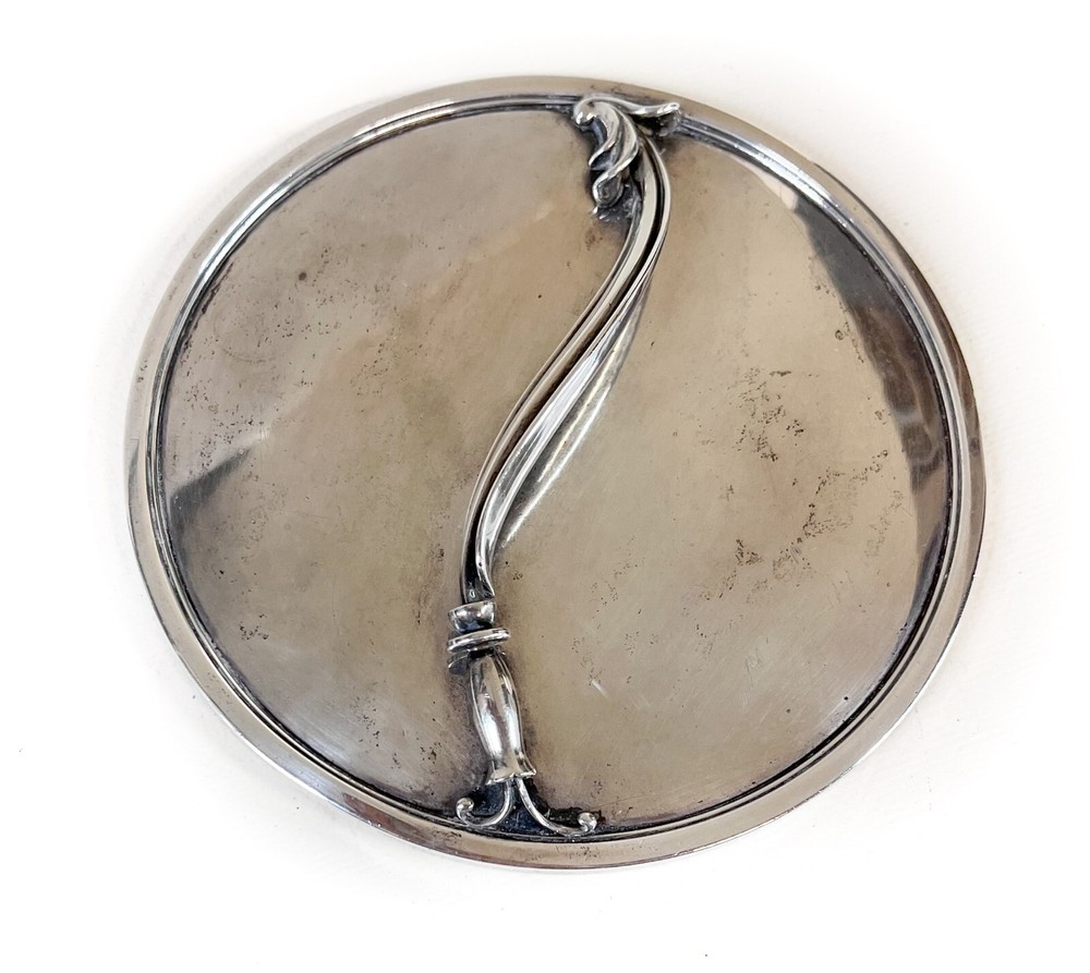 Vintage Georg Jensen Sterling Silver Hand Mirror c1919