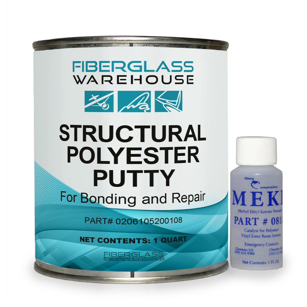 Structural Polyester Putty for Bonding and Repair-Quart- Includes Catalyst