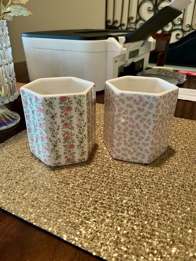 Girly pink roses organizer set