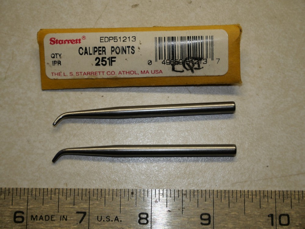 Starrett 251F Caliper Points ONLY for C251A Trammel (1 pair)