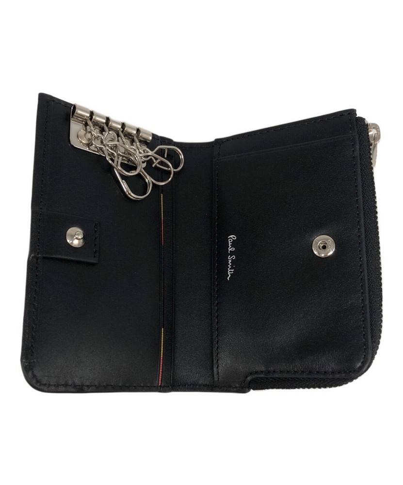 Authentic PAUL SMITH Key Case Black Men #3823