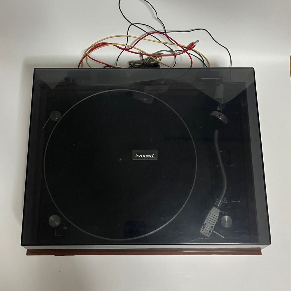SANSUI SR-212 Turntable Record Player Belt Drive Automatic 2-Speed