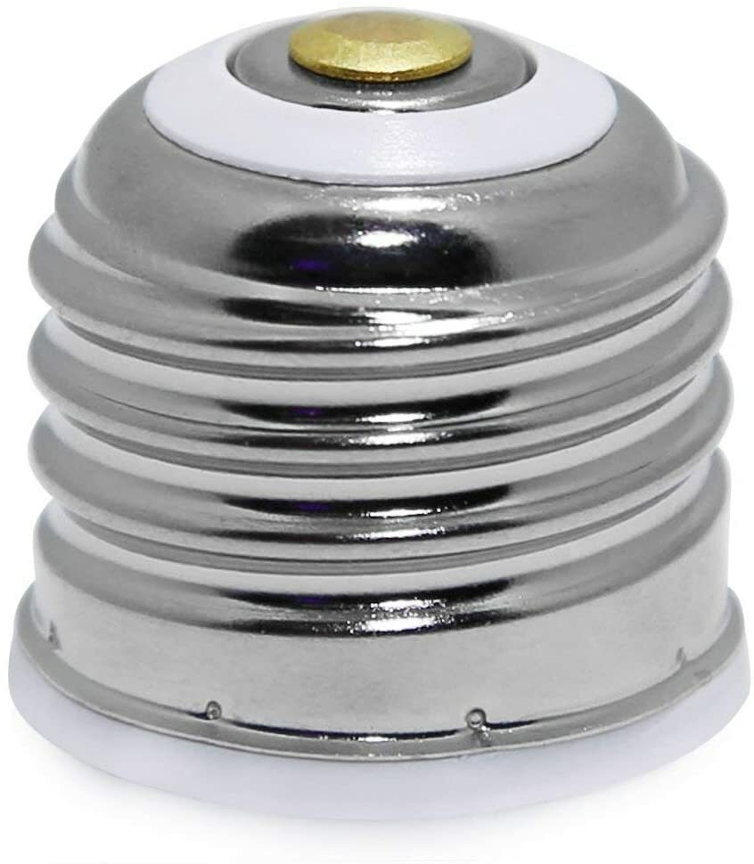 20-Pack E26/E27 to E12 Adapter, Standard Screw Base to Candelabra Base Socket